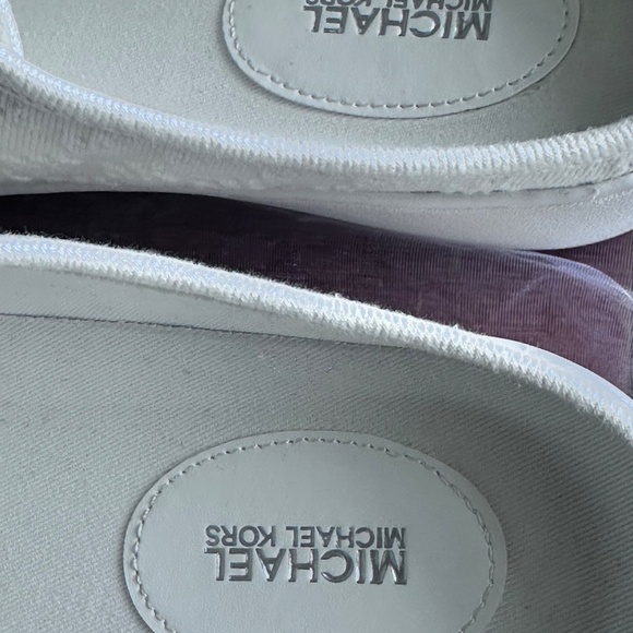 Michael Kors White Denim Platform Mules - Picture 7 of 9